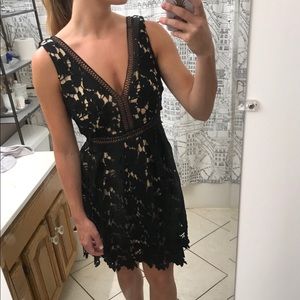 Black lace dress